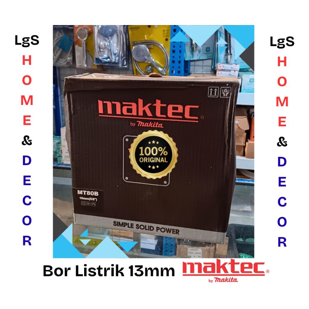 Maktec MT80B By Makita - Mesin Bor Listrik 13mm (Besi, Kayu, Tembok)