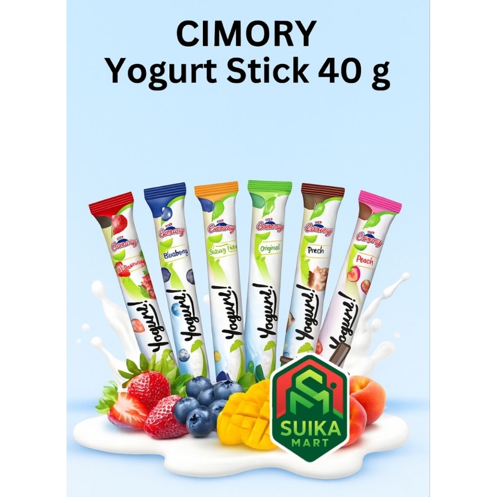 

Cimory yogurt stick 5 pcs rasa original / strawberry / blueberry 40 gr