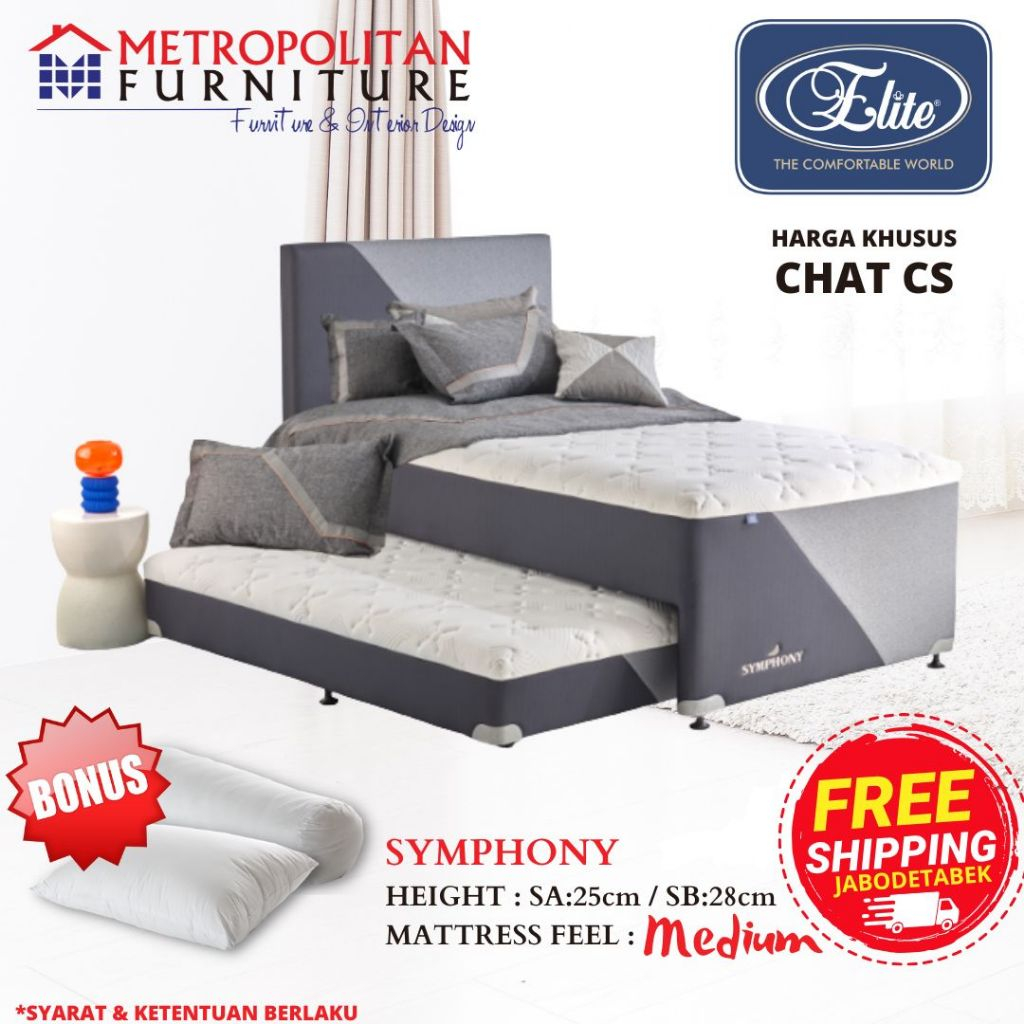 Kasur Spring bed Elite 2in1 Symphony Latex