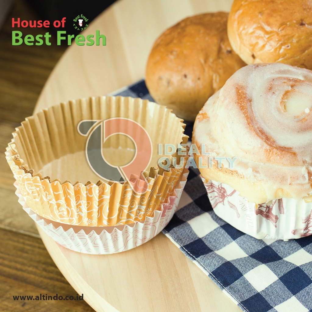 

Paper Cup Cake Laminasi Best Fresh / Cup Cake Kertas Roti / Cup Roti Bulat 8 cm (Per 200 pcs)