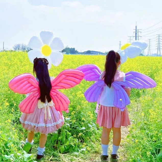 Balon Sayap Kupu-Kupu Warna-Warni Besar Balon Foil Kupu-Kupu / Sayap Kupu-Kupu