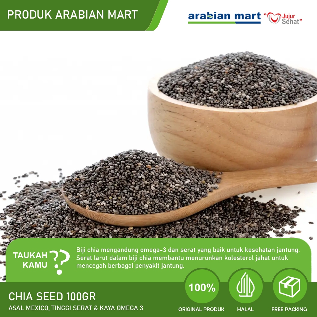 

Black Chia Seed Organic 100gr dari Mexico Kaya Omega 3, Antioksidan, Lebih Kaya Dari Almond Salmon