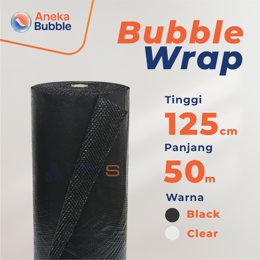 

Bubble Wrap 125cm x 50m - Plastik Bubble Packing - HITAM