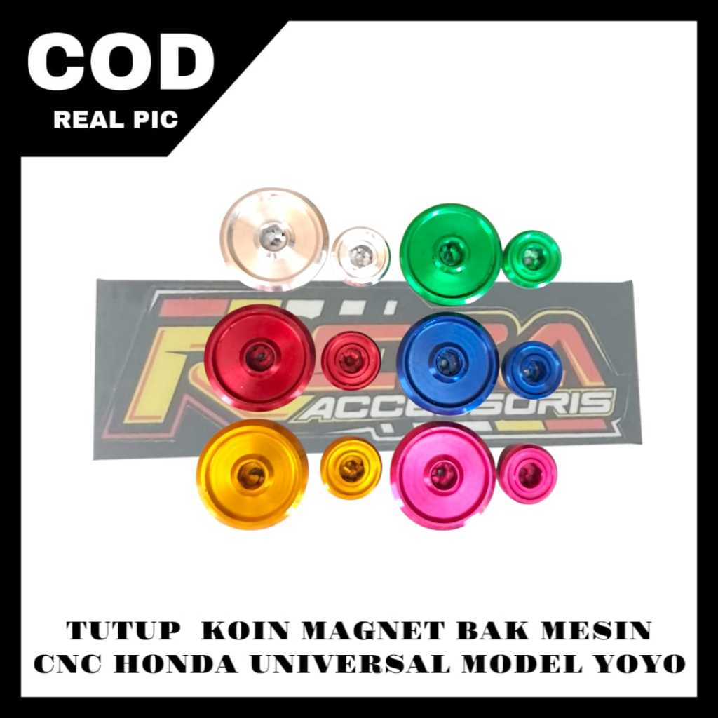 TUTUP KOIN MAGNET BAK MESIN CNC HONDA UNIVERSAL MODEL YOYO Motorcycle