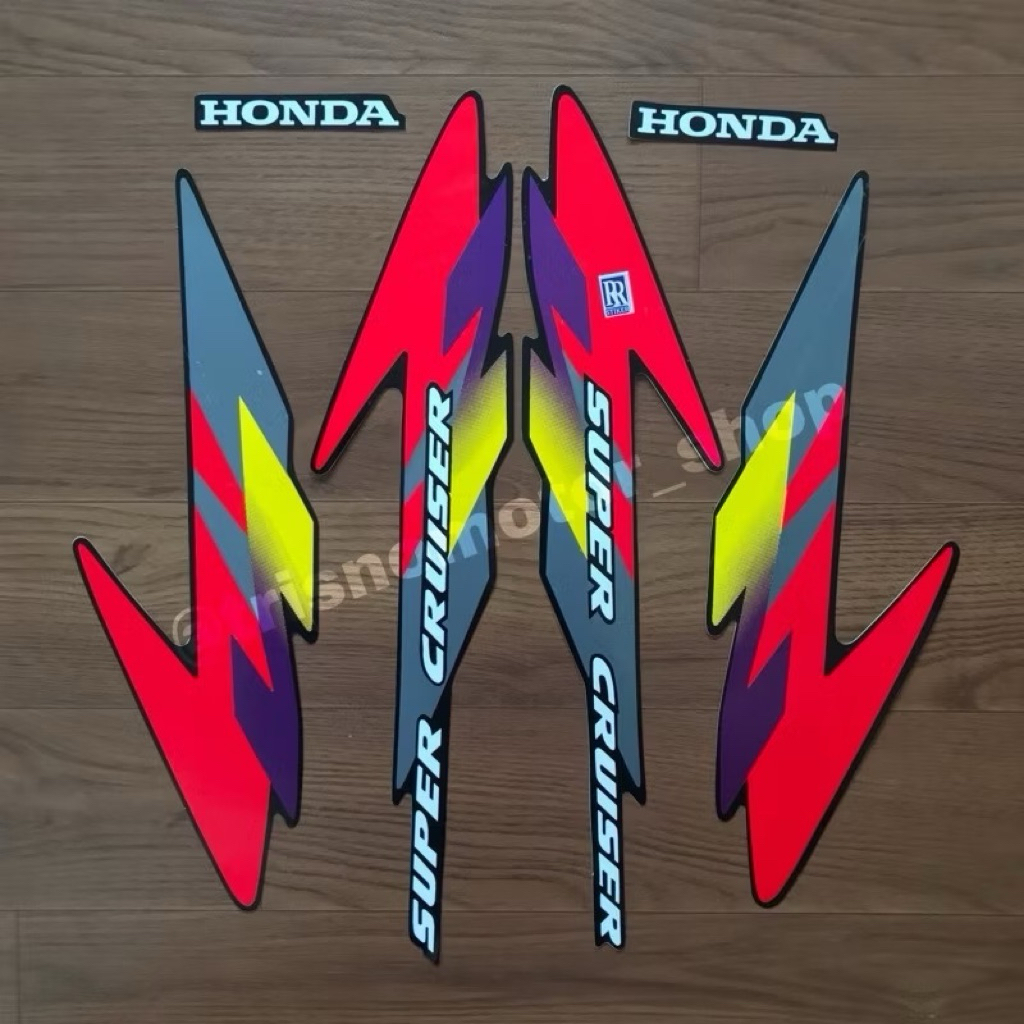 sticker striping stiker lis list polet Honda tilas tiger lawas 97 Th.1997 hitam