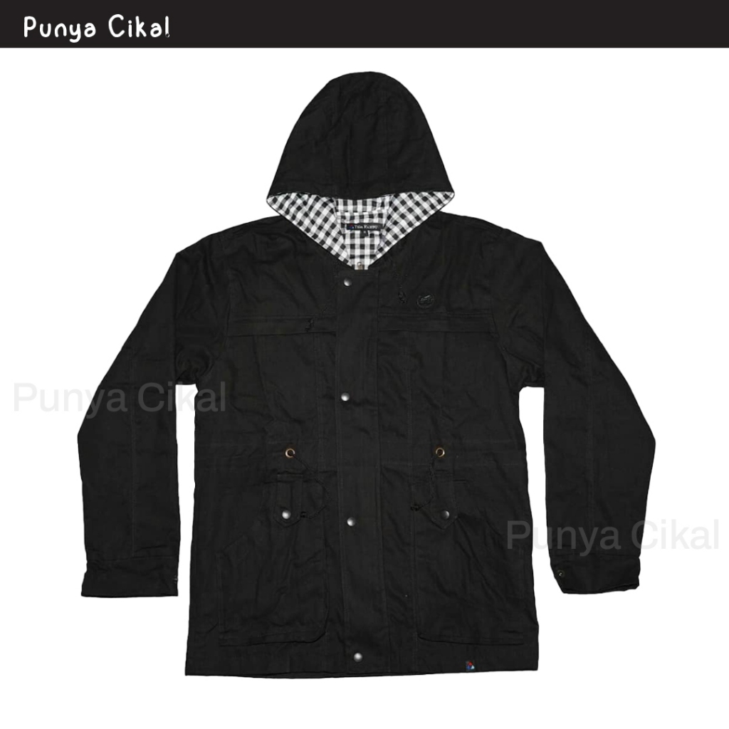JAKET PARKA IWAN FALS (Hitam/Cream)