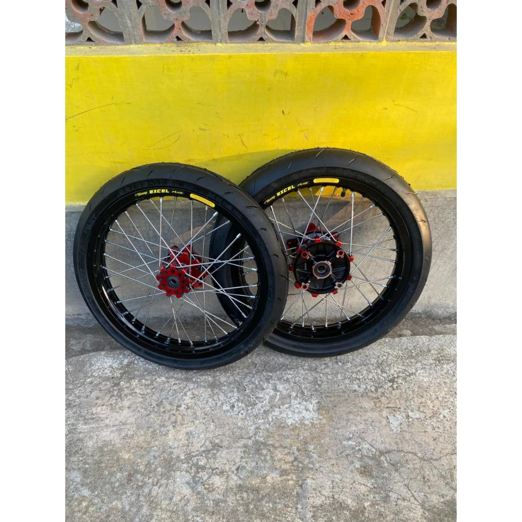 Velg Semi Cacing CRF Custome Sticker Takasago Excel Asia Ban Primax Baru Ring 17 Murah