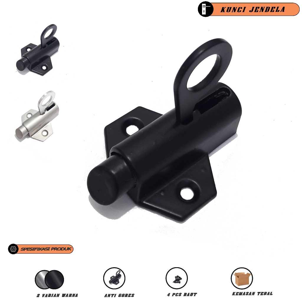 Kunci Jendela Spring Knip Slot Jendela Kayu Slot Spring Knife Kuat Tebal Awet
