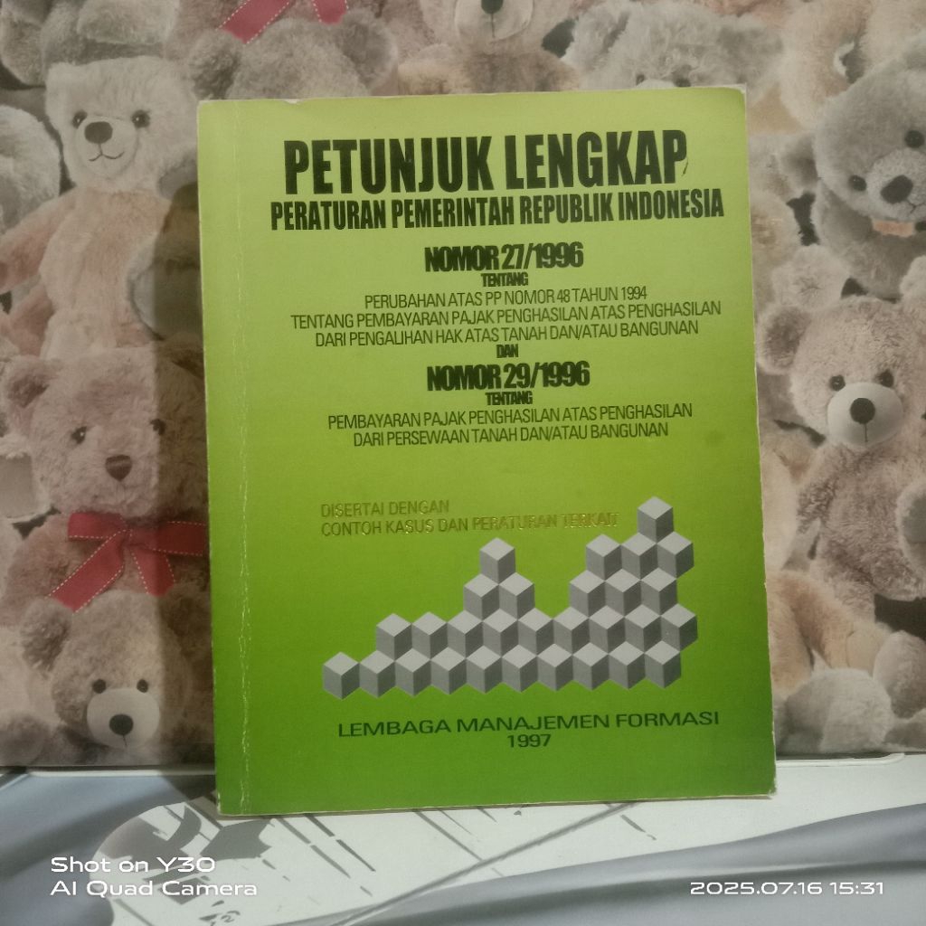 Buku Petunjuk Lengkap Peraturan Pemerintah RI Nomor 27/1996 - Original