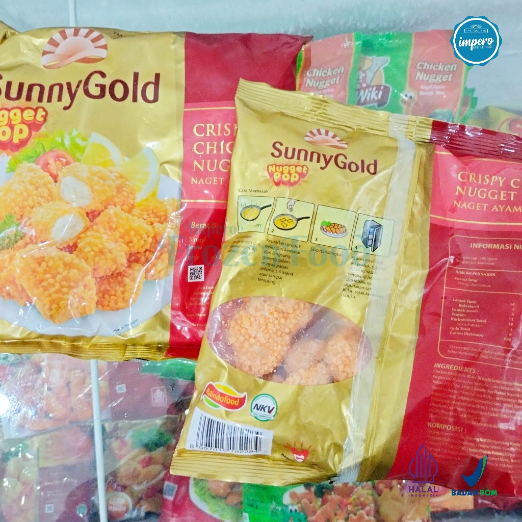 

Sunny Gold Chicken Nugget Pop 500gr Halal