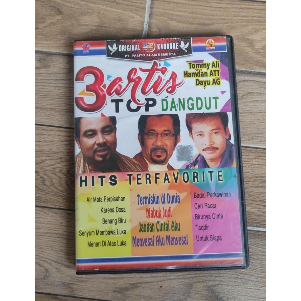 vcd 3 artis top dangdut TOMMY ALI,HAMDAN ATT,DAYU AG