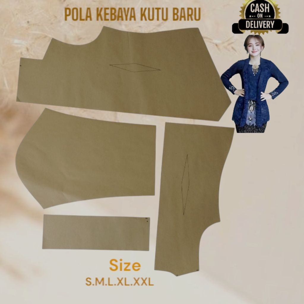 pola kebaya kutu baru