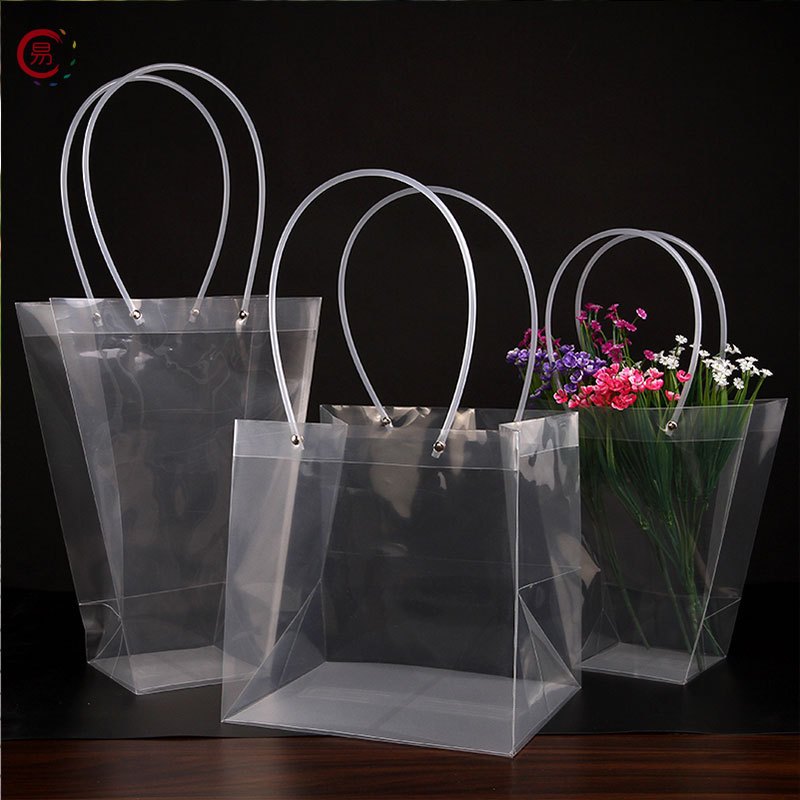 

Tas Bunga Transparan Plastik Mika OPP Flower Bag Hampers Bag Transparan Segitiga Square U15