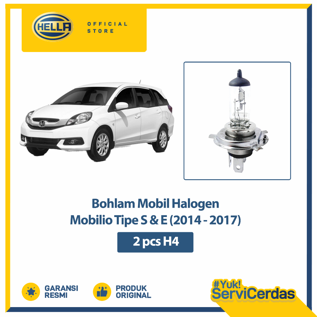 Lampu Mobil MOBILIO S & E 2014 - 2017 H4 (2 pcs) - Bohlam Mobil Hella