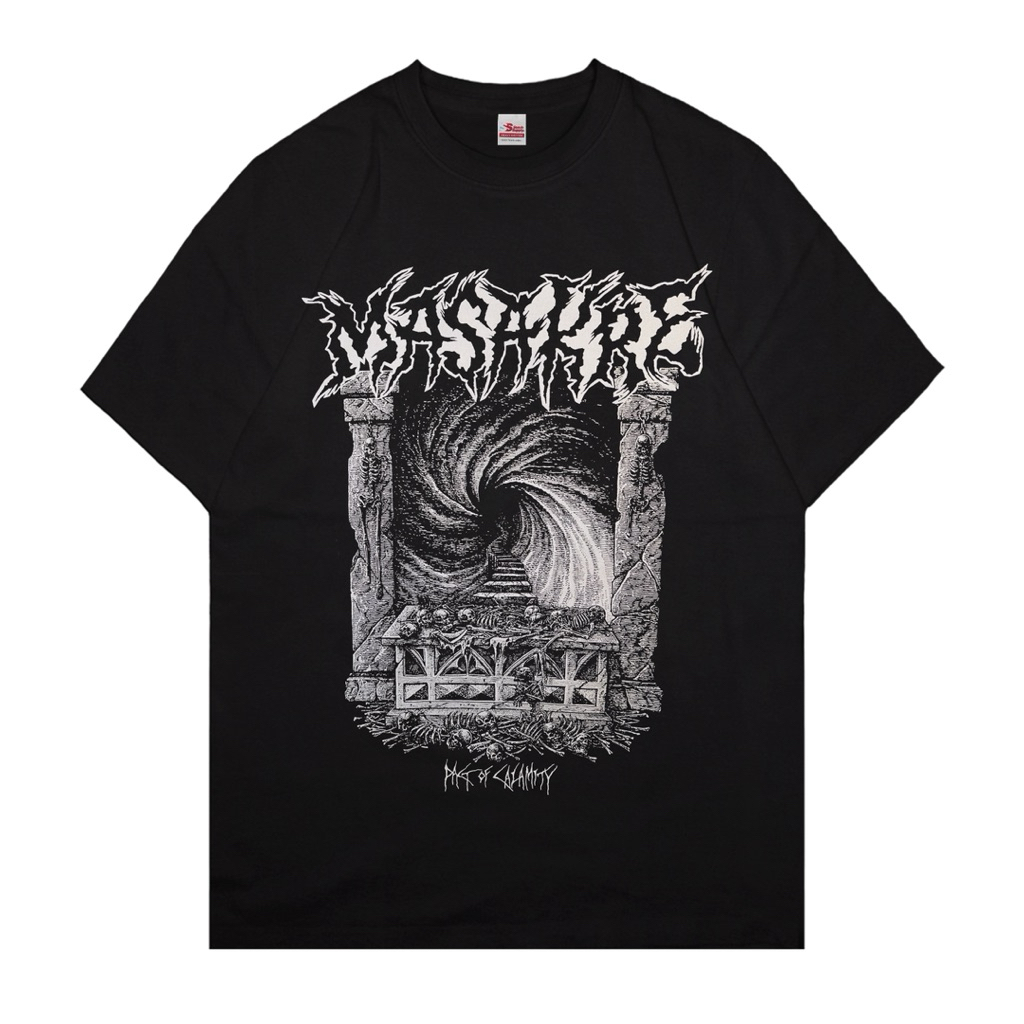 Xtrememerch Masakre "P.O.C Taiwan Tour 2025" Kaos Katun Limited Boxy Fit T Shirt Original Kaos