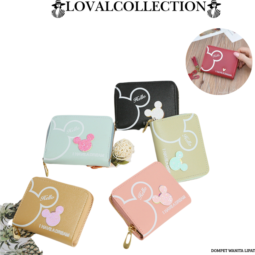 LC DOMPET WANITA LIPAT D109 DOMPET KARAKTER LUCU KARTUN