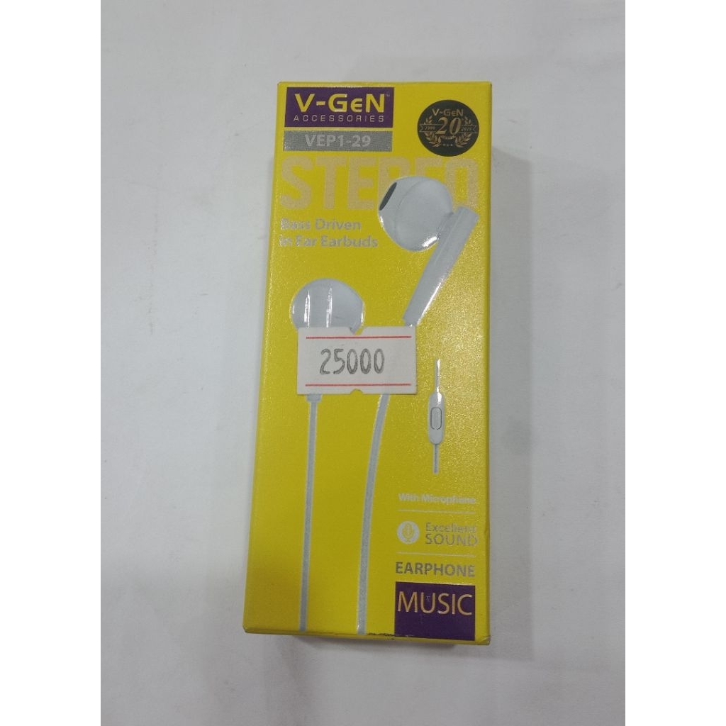 EARPHONE MUSIC STEREO V-GEN VEP1-29