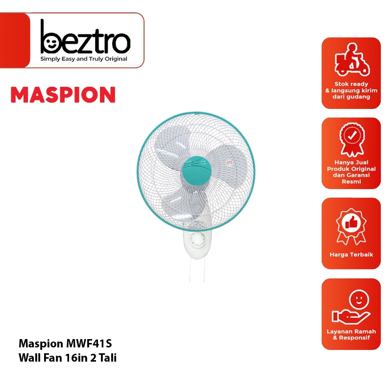 Maspion Kipas angin MWF41S – Wall Fan 16 inch 2 Tali