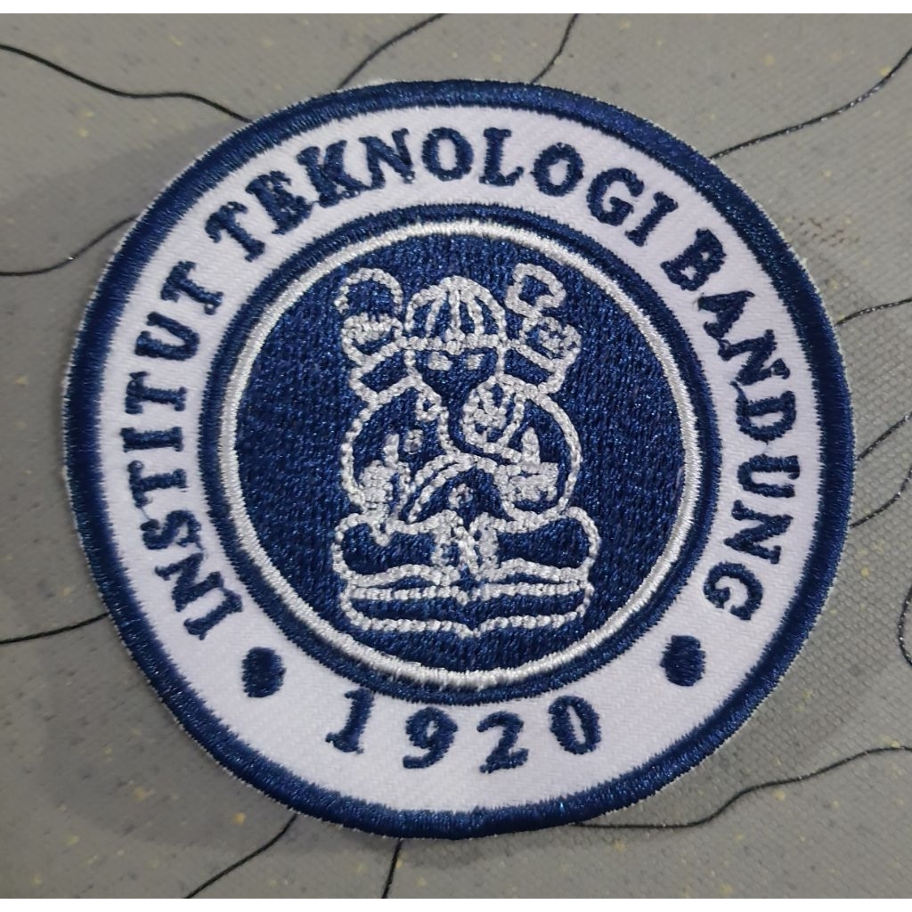 Bordir Logo ITB Biru diameter 7cm
