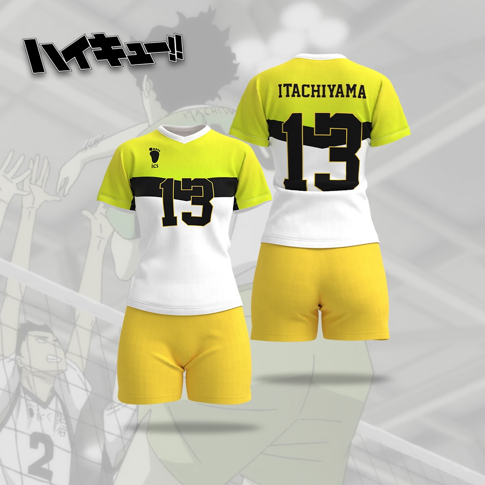JERSEY CUSTOME STELAN VOLI WANITA HAIKYUU ITACHIYAMA