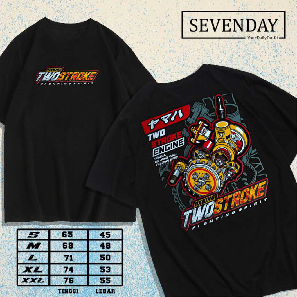 KAOS TWO STROKE ENGINE - Kaos TWO STROKE ENGINE - Tshirt TWO STROKE COCOK PRIA DAN WANITA (COD)