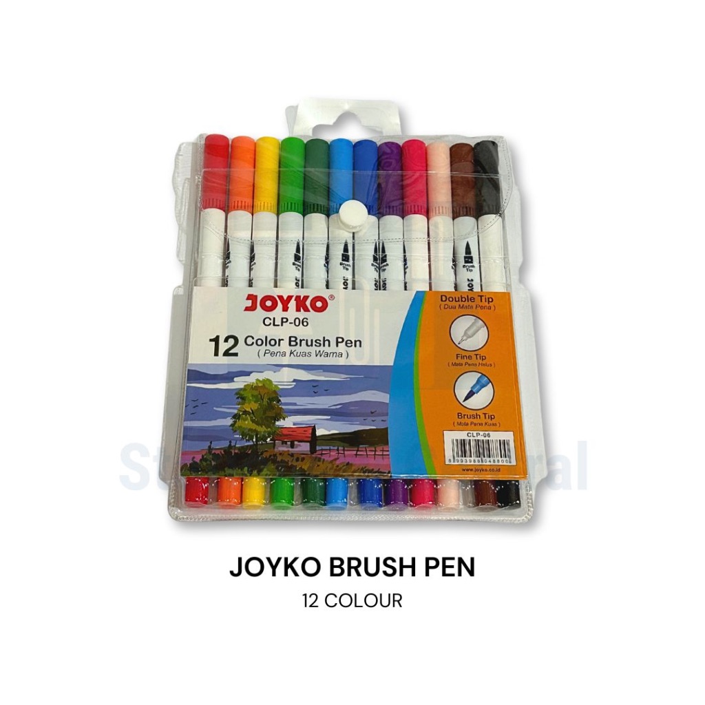 

Color Brush Pen Joyko CLP-06 12 Warna Pena Kuas Warna kuas double tip Alat Gambar