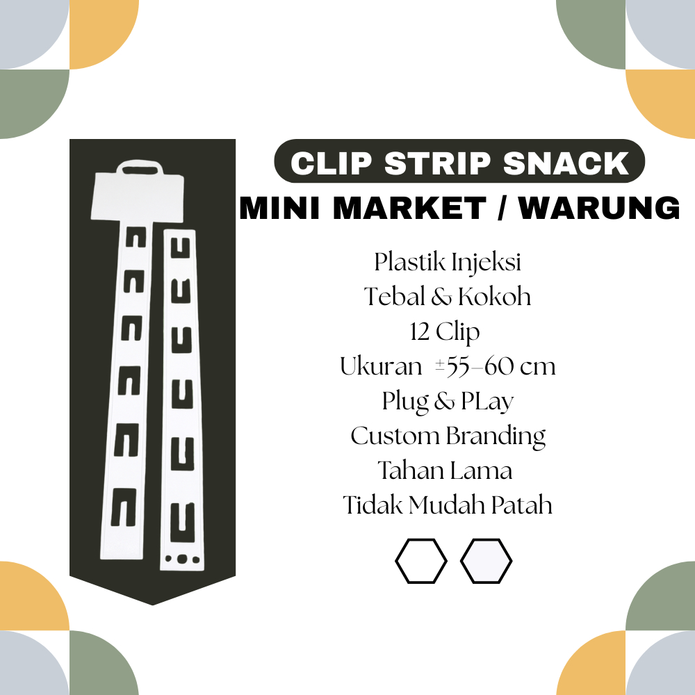 Clip Strip Display Snack - Gantungan Snack Supermarket / Minimarket / Warung
