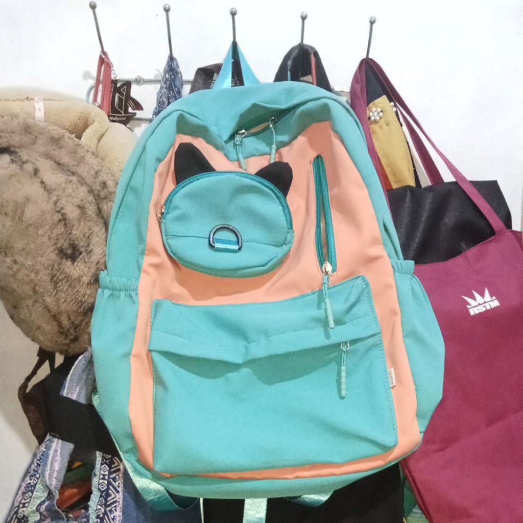 (nego) tas ransel telinga kucing (naughty) cat backpack