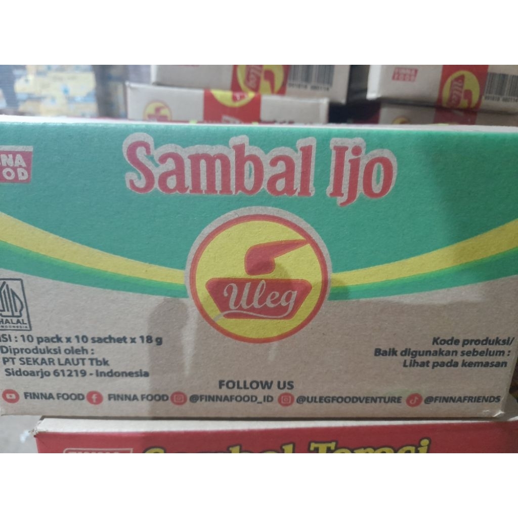 

Sambal uleg ijo 1 dus isi 10 renceng