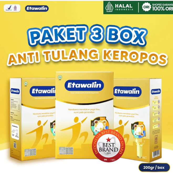 

3 BOX PROMO TERBATAS!!! ETAWALIN Susu Kambing Herbal Solusi Masalah Nyeri Sendi Dan Tulang