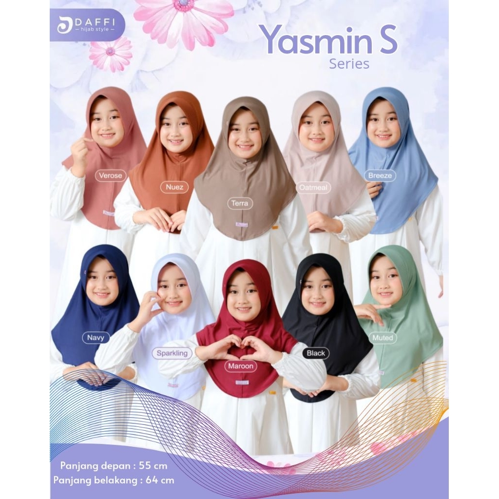 YASMIN KIDS HIJAB DAFFI JILBAB ANAK 3-9 TAHUN HIJAB DAILY KIDS
