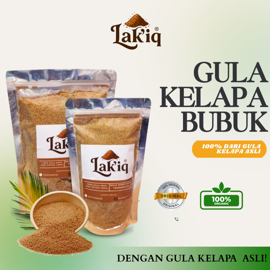 

Gula Kelapa Bubuk Tanpa Camuran - Gula Semut Kelapa Dari Air Nira Kelapa asli - 500GR
