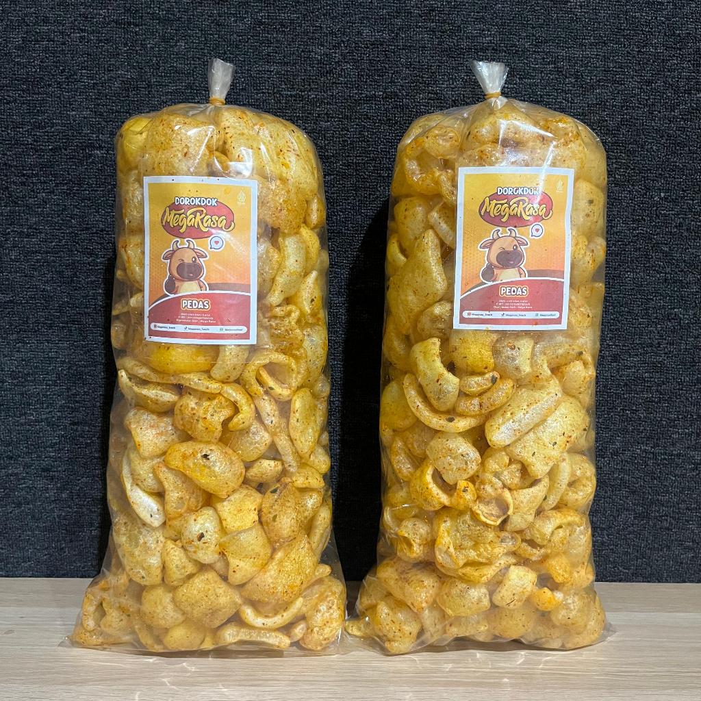 

2 Ball Dorokdok/Kerupuk Kulit Sapi 280 Gram Rasa Pedas Daun Jeruk Khas Garut