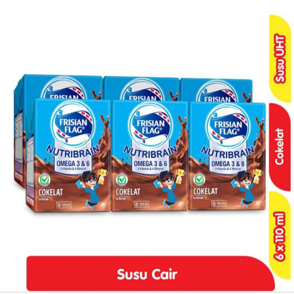 

[6 PCS] Susu UHT Frisian Flag 110ml Rasa Coklat
