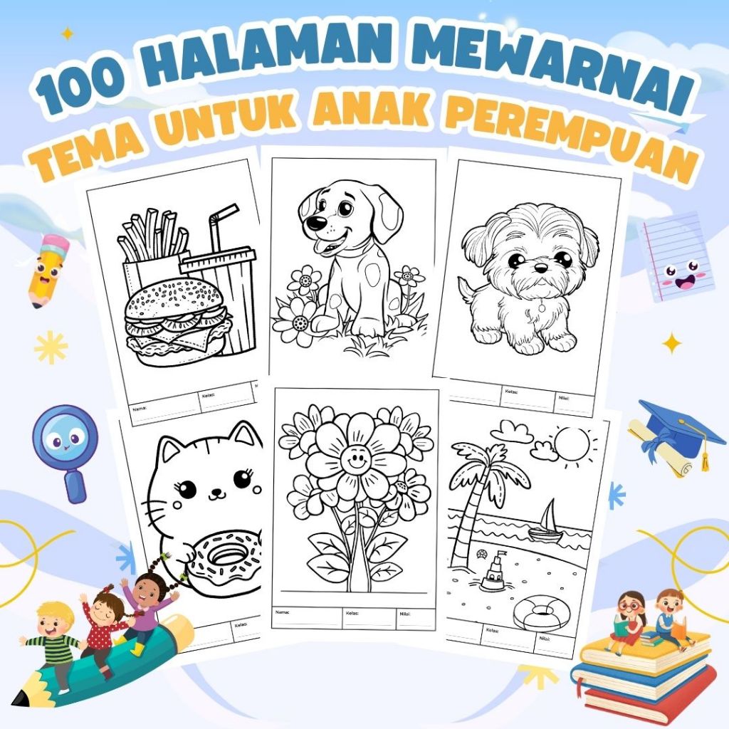 

PRINT CETAK KERTAS AKTVITAS MEWARNAI ANAK - SERI MEWARNAI
