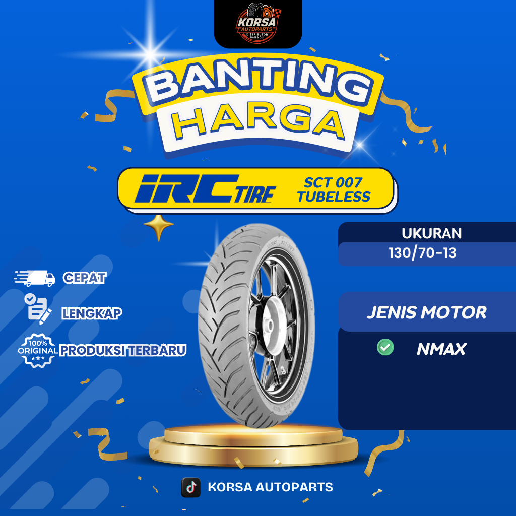IRC BAN MOTOR 130/70-13 SCT 007 TUBELESS