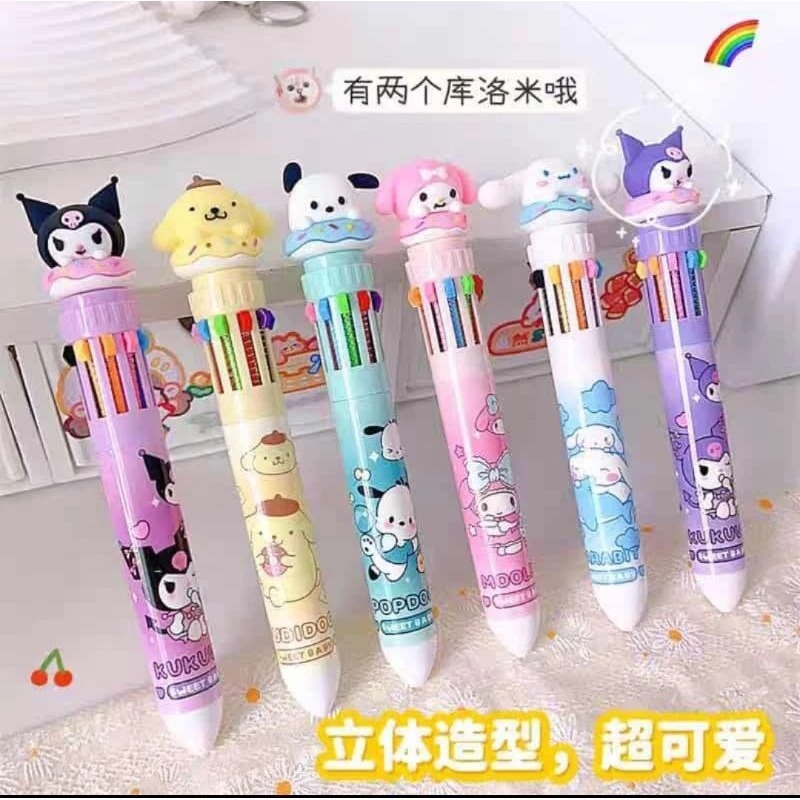 

6 set Pulpen Mekanik isi 10 warna / Pulpen mekanik harga per 1 pic / Erasable Pen Pena pulpen viral