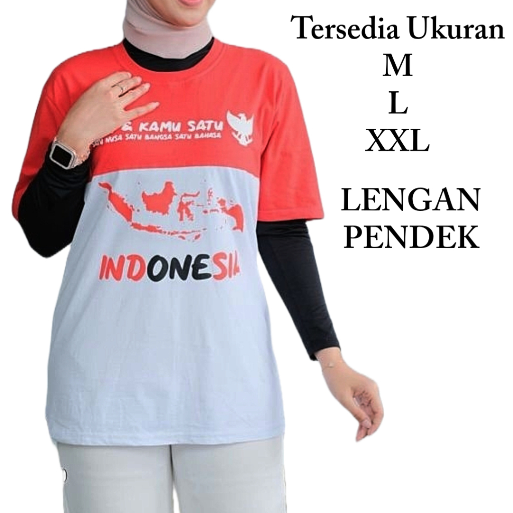 QH Kaos Couple 17 Agustus 2025 / Kaos Wanita Pria / Kaos Wanita / Big Size / Kaos Merah Putih