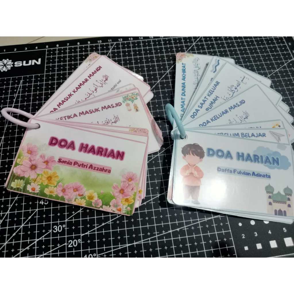 Flashcard Kartu Doa Harian Anak Muslim/ Kumpulan Doa Anak Harian Muslim/ Buku Mini/Buku Doa Harian A