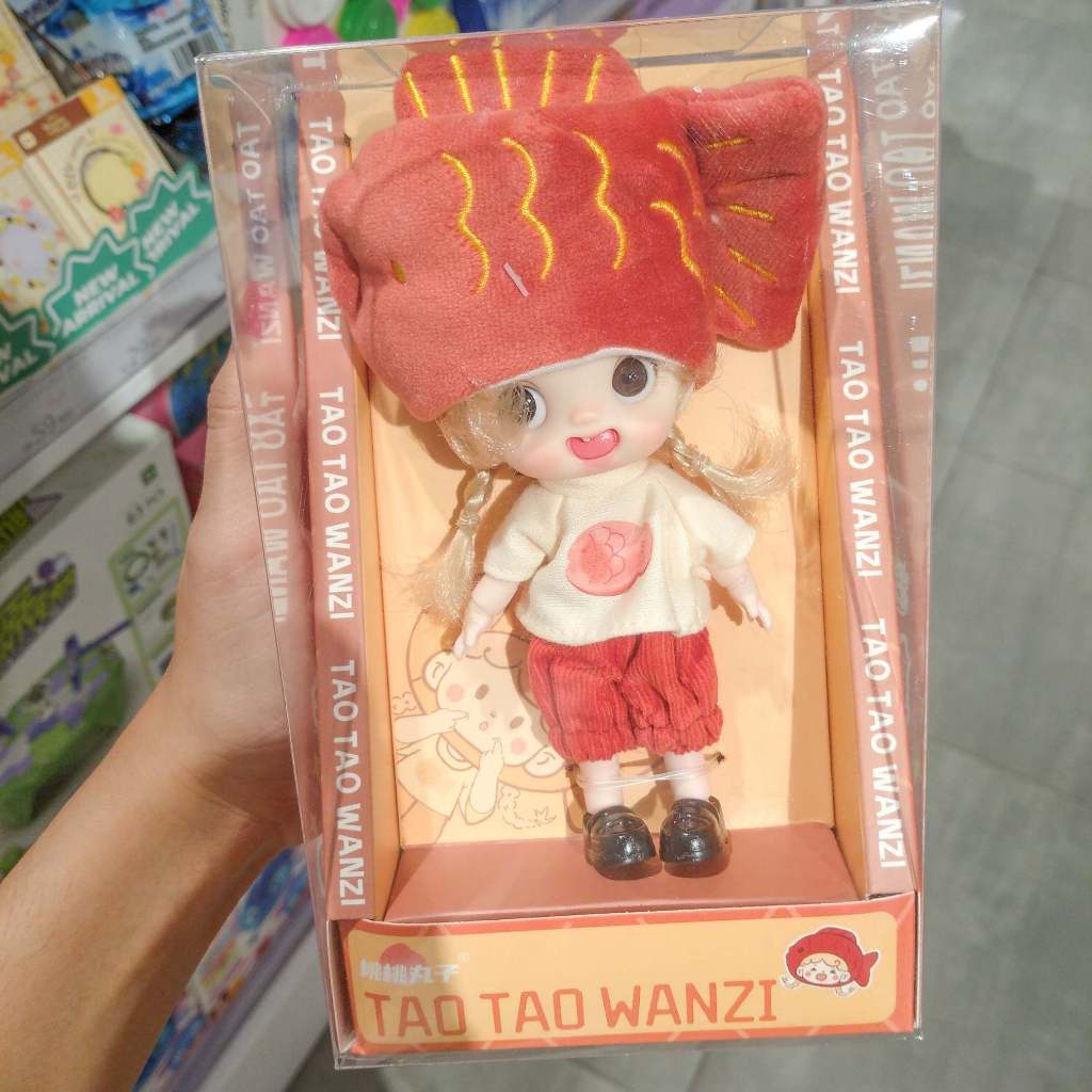 Taotao Wanzi Taiyaki Style Girl Doll Mainan Boneka Kado Hadiah Anak
