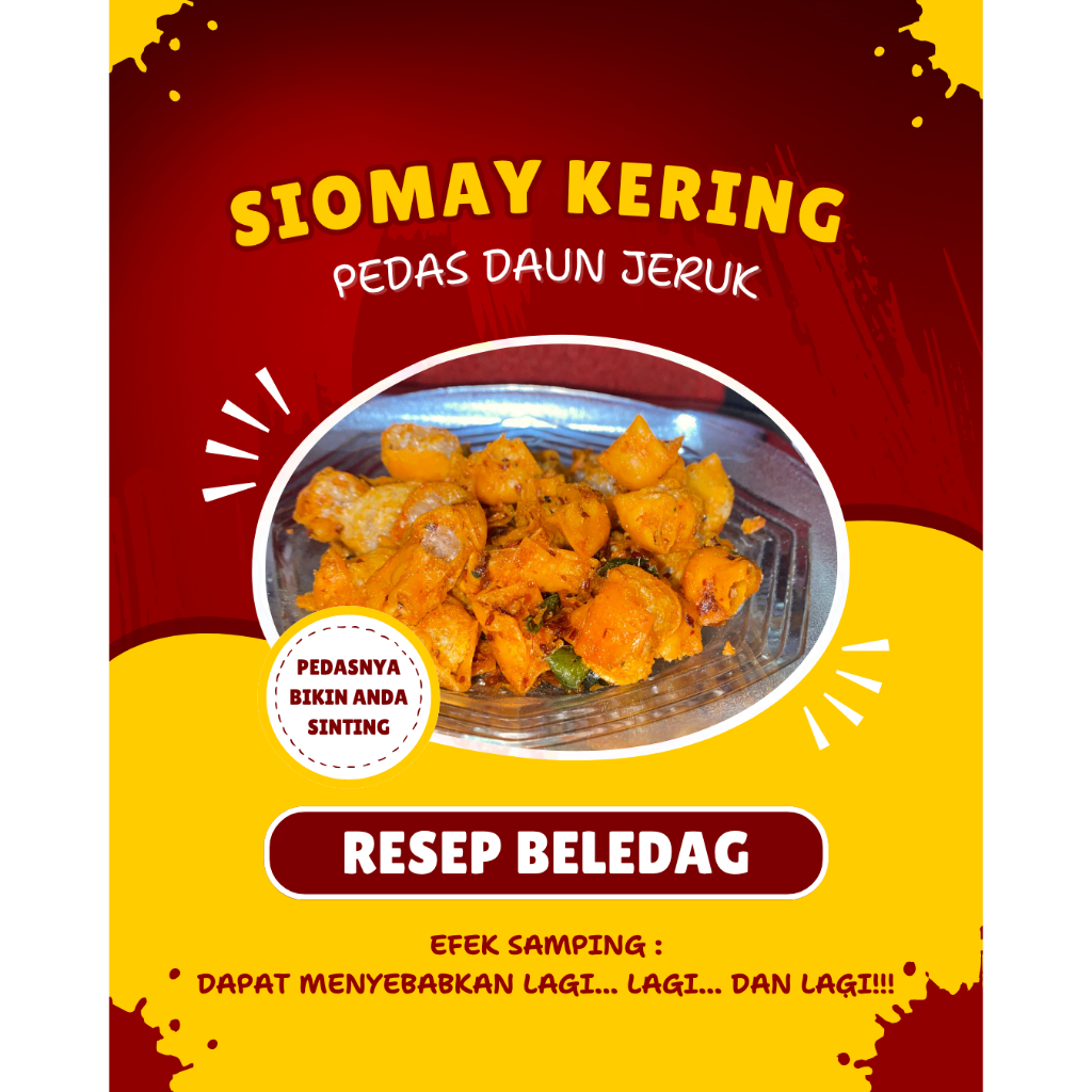 

Pangsit siomay kering cemilan 1kg bumbu melimpah pedas daun jeruk