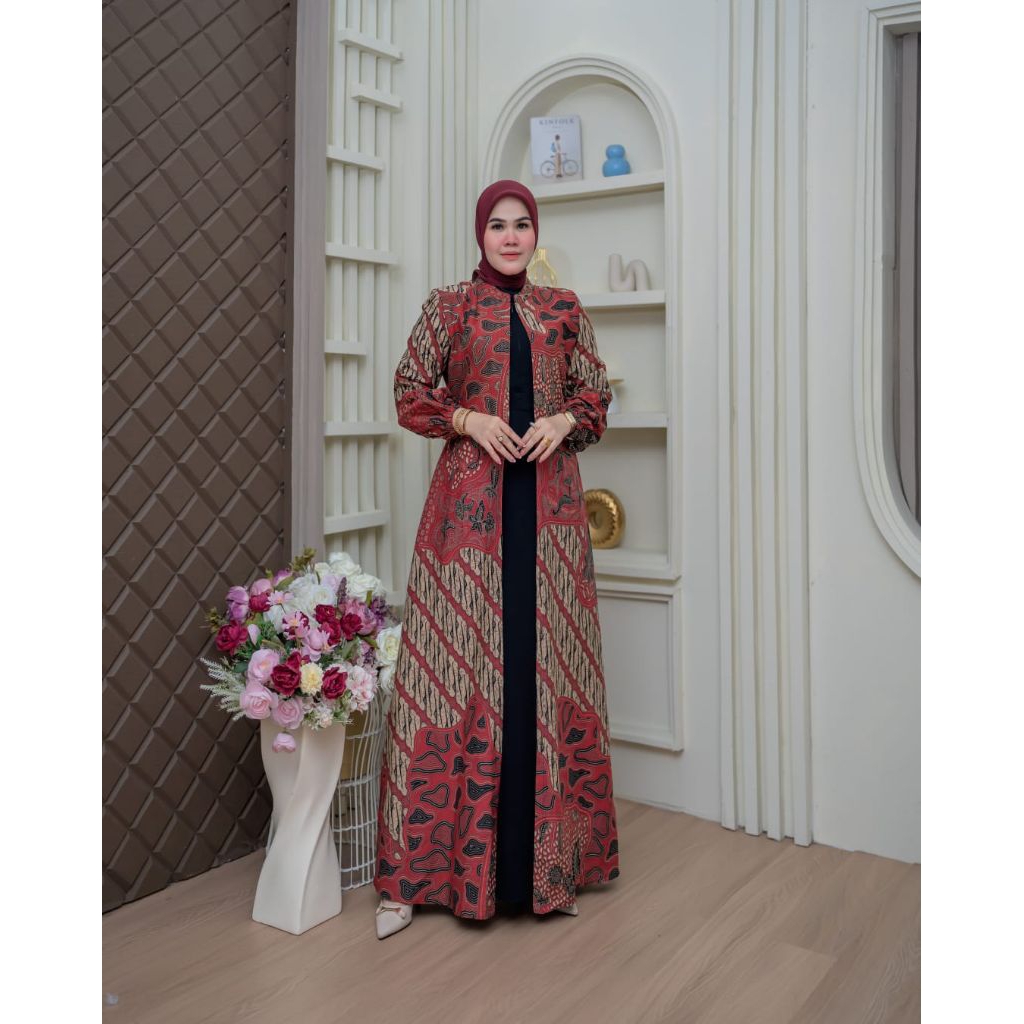 GAMIS BATIK BAHAN KATUN BATIK TERLARIS | GAMIS BATIK JETBLACK TERBARU DAN TERLARIS | BAJU GAMIS BATI