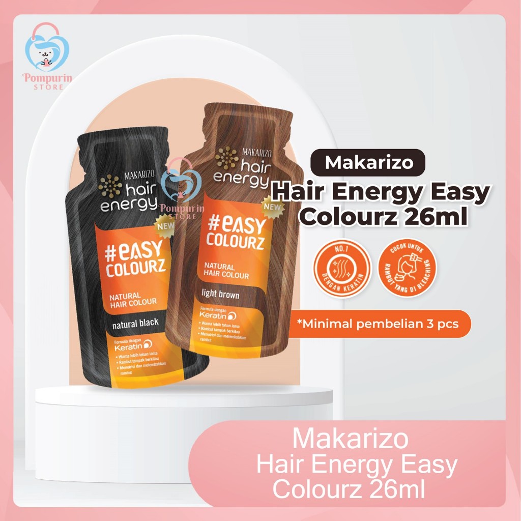 Makarizo Hair Energy Easy Colourz 26ml - Hair Color / Pewarna Rambut / Treatment Rambut Makarizo