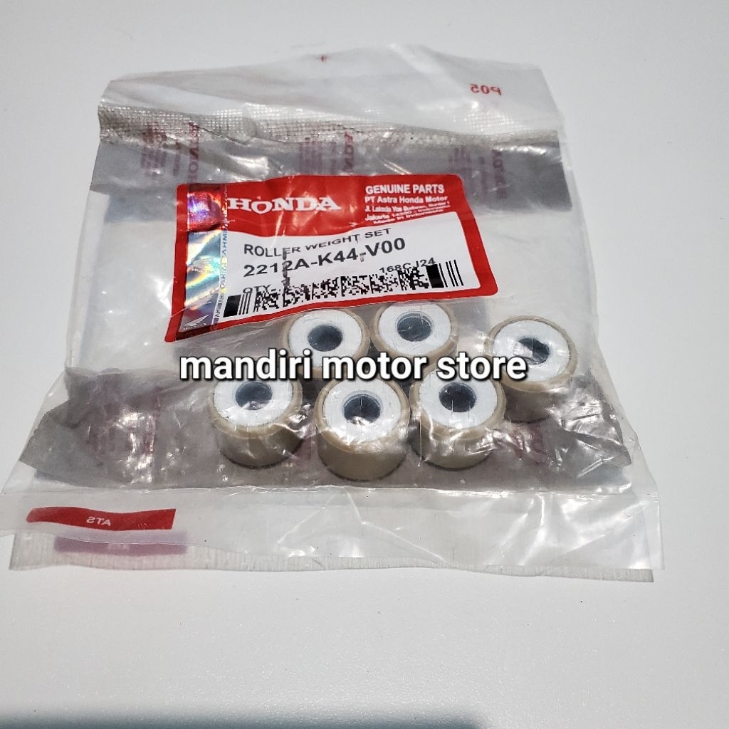 ROLLER SET K44 2212-V00 HONDA SCOPY FI,BEAT FI,BEAT POP 2017,2018