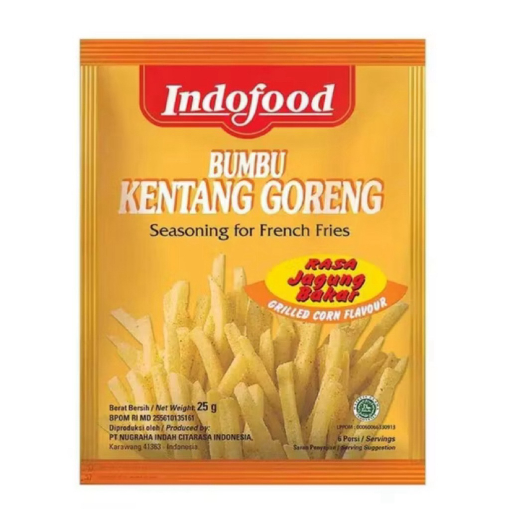 

Indofood Bumbu Kentang Goreng Jagung Bakar 25g – Aroma Bakar, Rasa Juara!