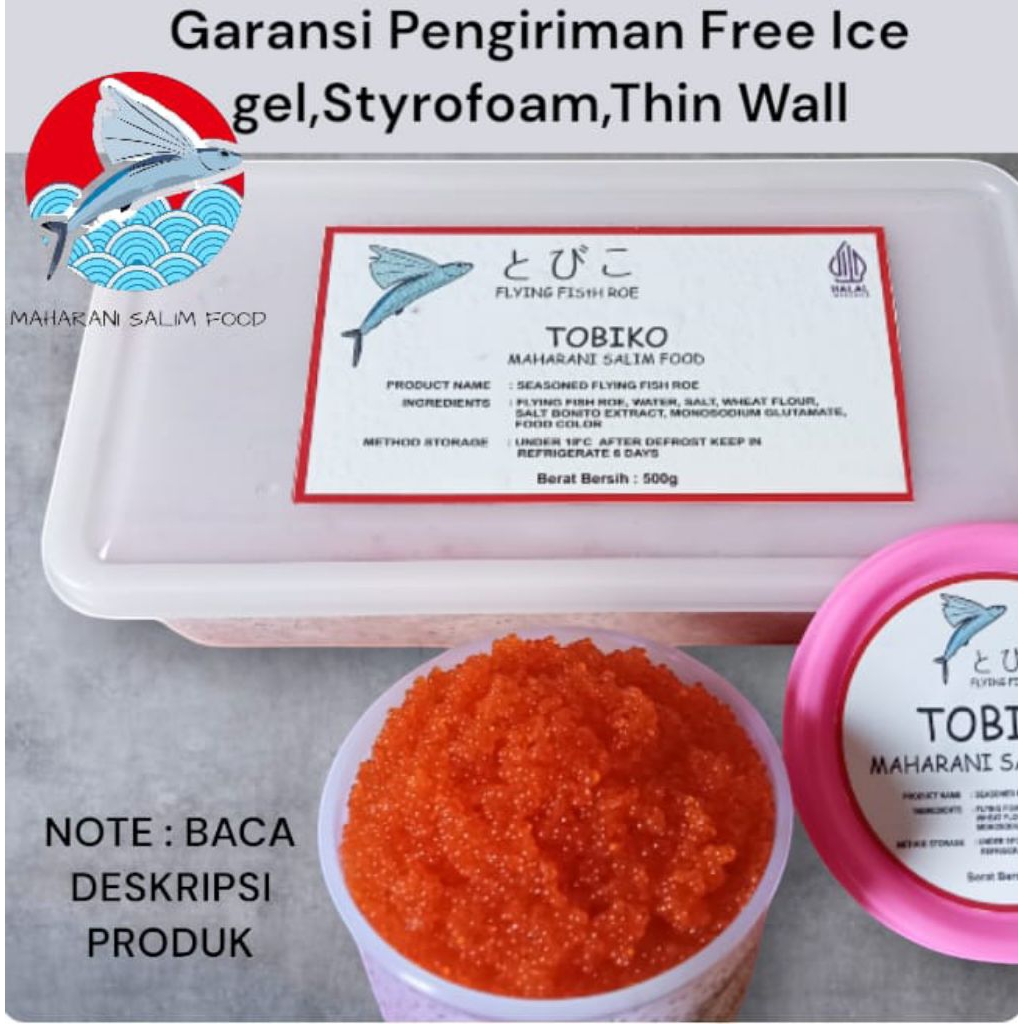 

TOBIKO ORANGE 500GR (TELUR IKAN TERBANG) GRADE A PREMIUM/FLEYING FISH ROE