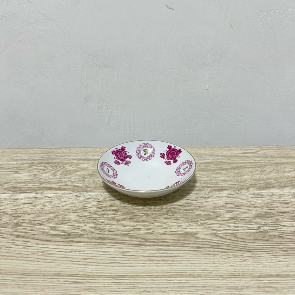 Piring Mangkuk Liling Keramik Porselen Made in China Vintage Ukuran Diameter 10 cm