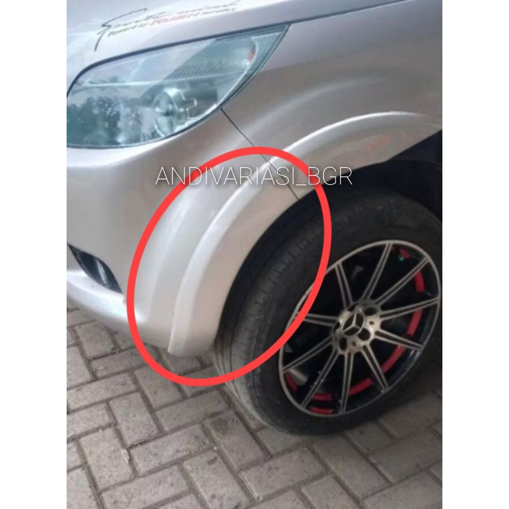 Sambungan spakbor over fender bemper depan TERIOS RUSH lama konde