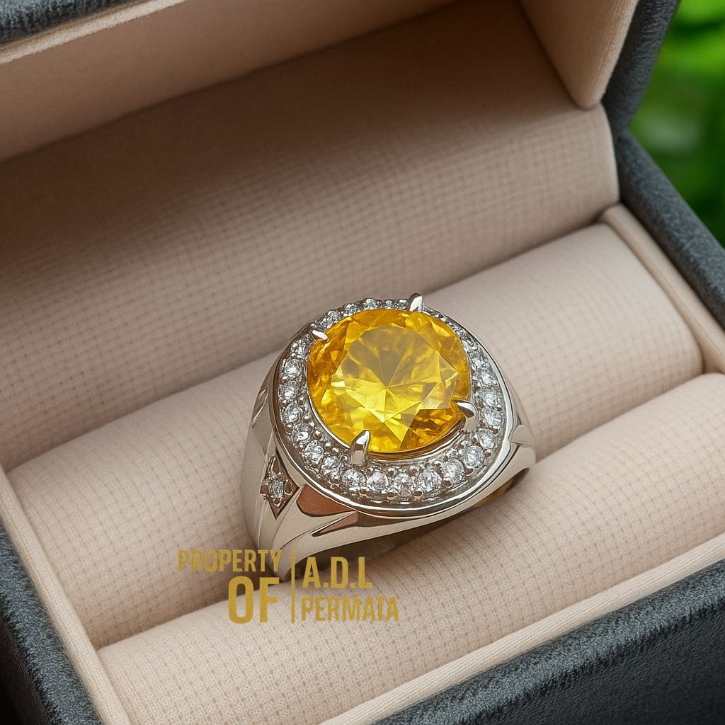 CINCIN BATU YELLOW ZIRCONIA KEREN DAN ELEGAN