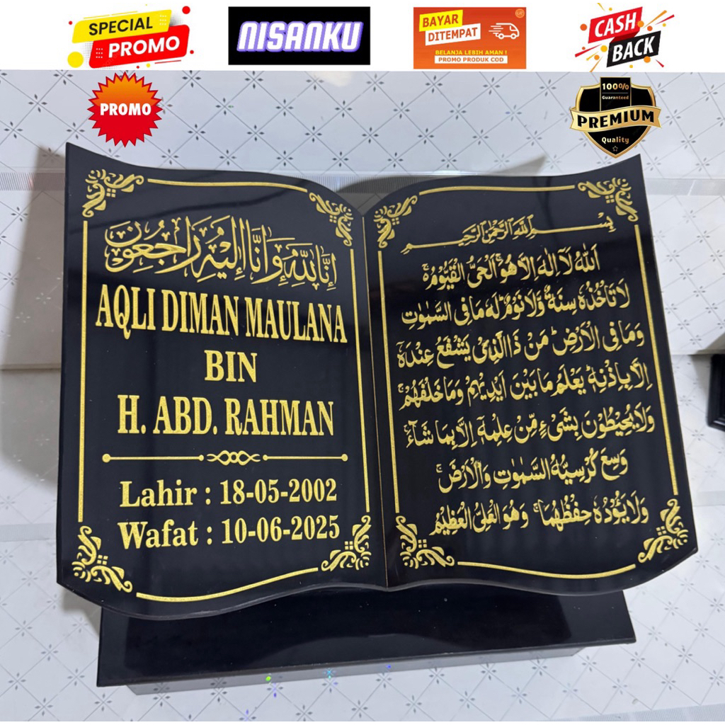 Batu nisan bentuk buku full granit